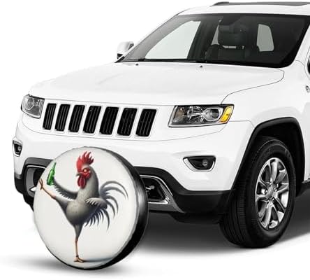Spare tire Cover 16inch Drunken Fist Chicken Wheel Protectors Weatherproof - Image 5