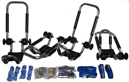 Folding Kayak Rack Stainless Steel Roof Mounted J-Style Carrier Rack by Pack'em by Pack%27em