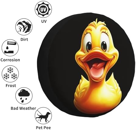 Funny Duck Spare Tire Cover Weatherproof Universal Wheel Protectors Cute Duck - Image 5