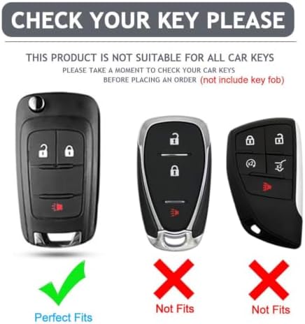 Key Fob Cover for Chevy with Keychain, Premium TPU for Buick GMC 3B-Purple - Image 2