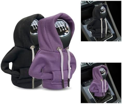 JOYCOURT 2PCS Car Gear Shift Hoodie Auto Shifter Knob Cover by JOYCOURT