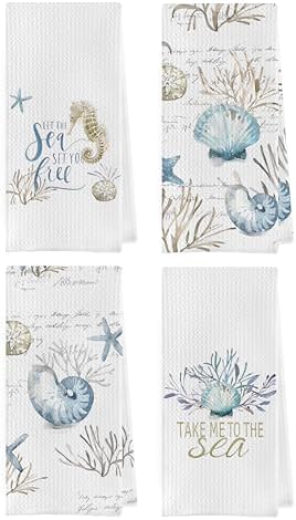 Bluey Coastal Dish Towels Set by Geqtt