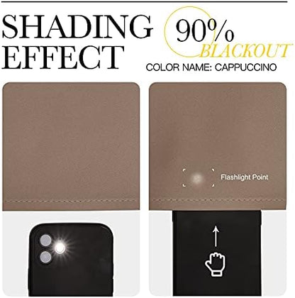 NICETOWN Bedroom Blackout Curtains, 55 x 102-inch, Cappuccino - Image 5