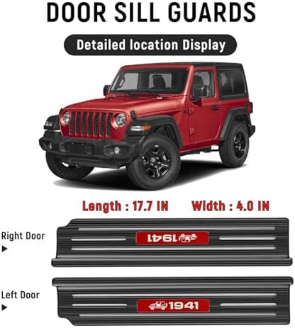 2PCS Door Sill Guards for Jeep 2018-2026 Wrangler JL JLU & 2020-2026 Gladiator - Image 4