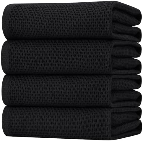 Homaxy 100% Cotton Oversized Waffle Weave Kitchen Towels 4-Pack by Homaxy