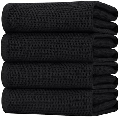 Homaxy 100% Cotton Oversized Waffle Weave Kitchen Towels 4-Pack by Homaxy