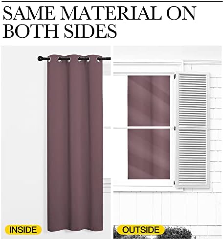 NICETOWN Dry Rose Blackout Curtains 86" Long - Image 6