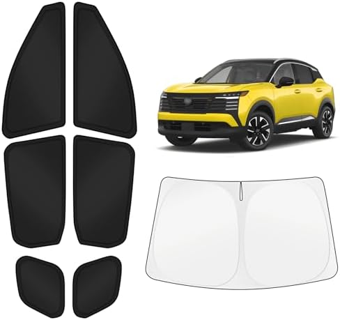 KUST Car Window Shades for Nissan Kicks 2025-2026 Windshield Sun Shade Side by KUST