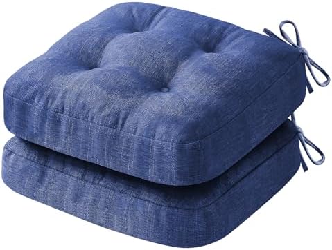 IASEAHK Memory Foam Dining Chair Cushions, 16.5"x16.5"x3.5" by IASEAHK