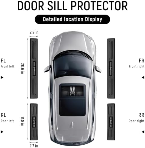 4PCS Door Sill Protector for Toyota 2013-2017 2018 RAV4 Accessories Matte Black - Image 5
