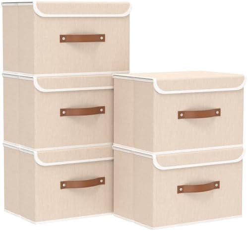 Yawinhe Storage Bins with Lids, 17.7x11.8x11.8in by Yawinhe