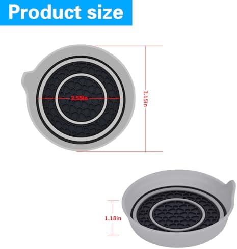Mandark 4PCS Car Cup Holder Coaster, 2.75 Inch Non-Slip Vehicle Cup Holder - Image 2