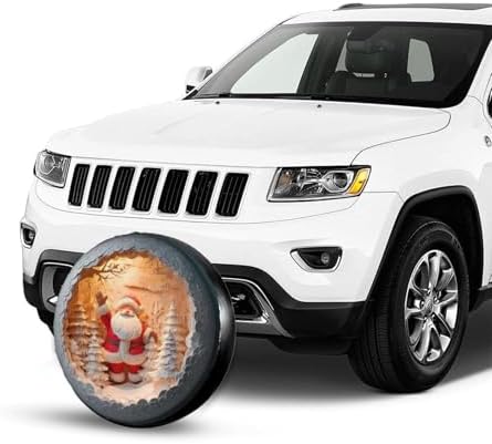 Christmas Santa Claus Spare Tire Cover Wheel Protectors Weatherproof Sun - Image 4
