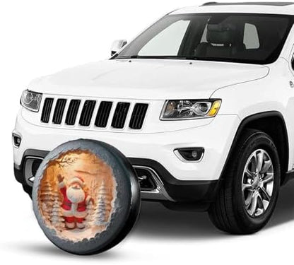 Christmas Santa Claus Spare Tire Cover Wheel Protectors Weatherproof Sun - Image 4