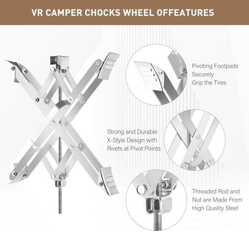 RV Stabilizer Wheel Chock XL Fit 3.5” to 17” Camper Wheel Chock Stabilizer - Image 3