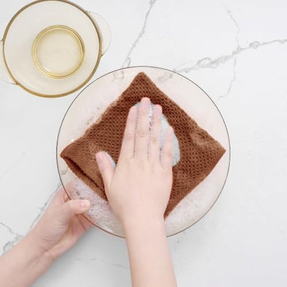 Homaxy 100% Cotton Waffle Weave Kitchen Dish Cloths 12-Pack - Image 4