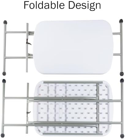 Lavish Home Indoor & Outdoor Portable Folding Table Set of 2 - Image 6