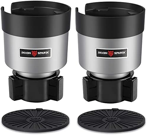 SEVEN SPARTA 2 Pack Car Cup Holder Expander Organizer Adjustable Base, by SevenSparta