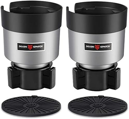 SEVEN SPARTA 2 Pack Car Cup Holder Expander Organizer Adjustable Base, by SevenSparta