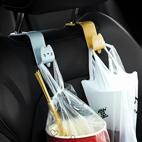 Fashion Car Seat Back Organizers, 4 Pack Universal Headrest Hooks, Bag Holder - Image 3