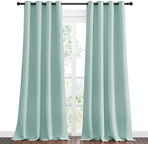 NICETOWN Blackout Curtains for Office, 2 Panels, 55 x 90-inch, Aqua Blue - Image 2