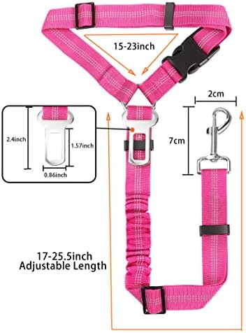 YAOHDAO Dog Seat Belt Harness for Car, Restraint Adjustable - Image 5