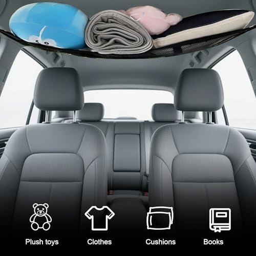 Upgrade Car Ceiling Cargo Net Pocket, 31.5" x 20.87" Strong Load Car Roof - Image 6