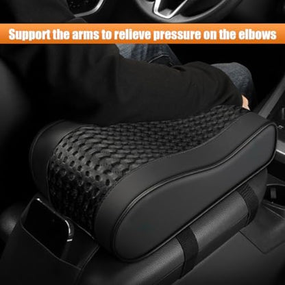 Car Armrest Cushion, Leather Memory Foam Car Center Console Arm Rest Pillow - Image 4