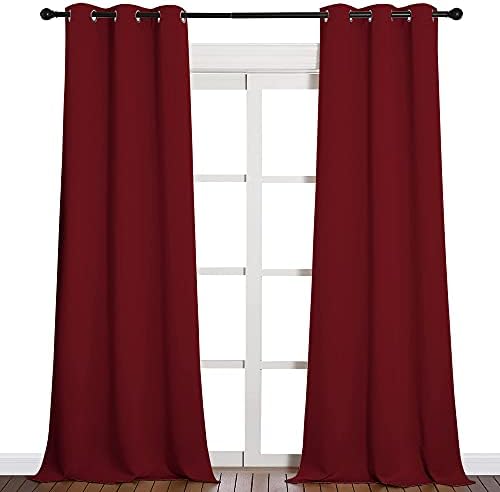 NICETOWN Christmas Burgundy Red Blackout Drapes by NICETOWN