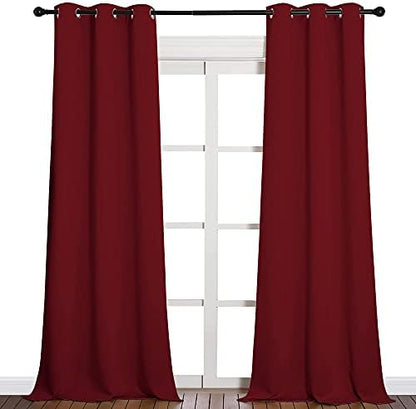 NICETOWN Christmas Burgundy Red Blackout Drapes by NICETOWN