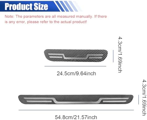 Craedli 4PCS Car Door Sill Protector Sticker, Stainless Steel Auto Door Edge - Image 2