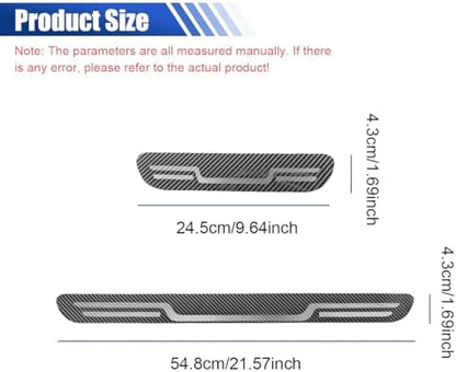 Craedli 4PCS Car Door Sill Protector Sticker, Stainless Steel Auto Door Edge - Image 2