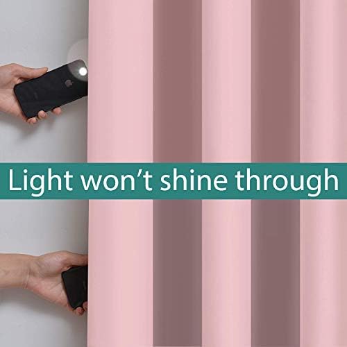 Yakamok Pink 100% Blackout Curtains 84 Inches Long - Image 3