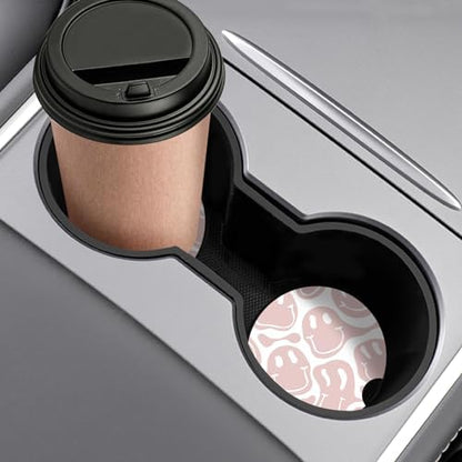 Car Coasters, 2.56 inches Ceramics Heat Resistant Anti Slip Cork Base Car - Image 7