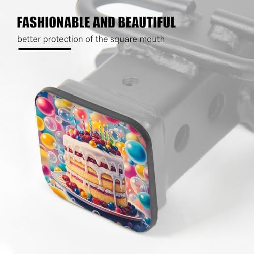 Hitch Cover Fits for 2-Inch Hitch, Stunning Colorful Cake - Image 4