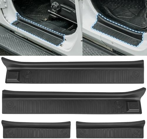 JOYTUTUS Door Sill Guards for 2018-2026 Wrangler JL JLU 4 Doors by JoyTutus