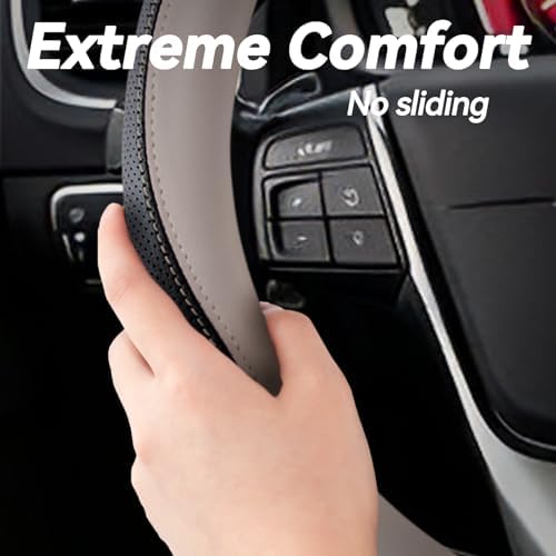 Car Steering Wheel Cover, Non-Slip Leather Protector - Image 5