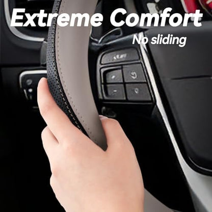Car Steering Wheel Cover, Non-Slip Leather Protector - Image 5