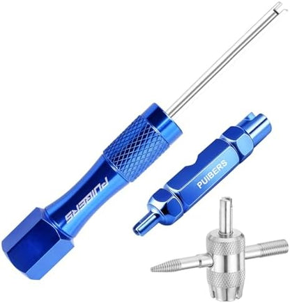 3-Piece Tire Valve Tool Kit for Presta and Schrader by PUIBERS