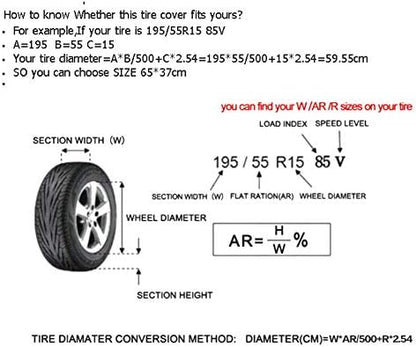 Spare Tire Cover Bag, 25.6 Inch Car Wheel Storage Bag - Image 4