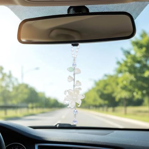 Lily of the Valley Leaf Car Charm White Summer Waterlily - Image 2