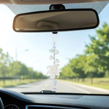 Lily of the Valley Leaf Car Charm White Summer Waterlily - Image 2