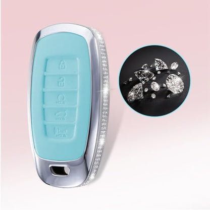 for Hyundai Key Fob Cover with Keychain, 5 Buttons - Image 5