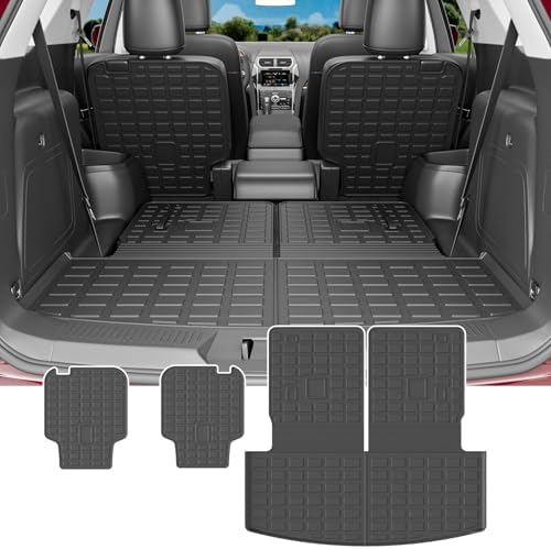 powoq Cargo Mat with Backrest Mats Compatible with 2020-2026 Ford Explorer by powoq