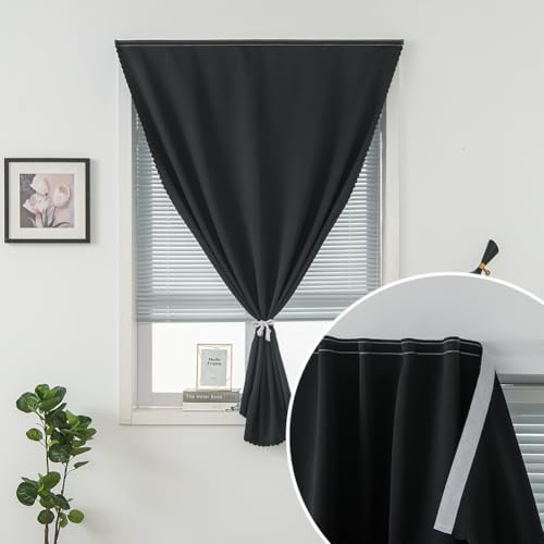 Adhesive Blackout Curtains- Self Stick Curtain No Rod Needed Easy to Hang - Image 5