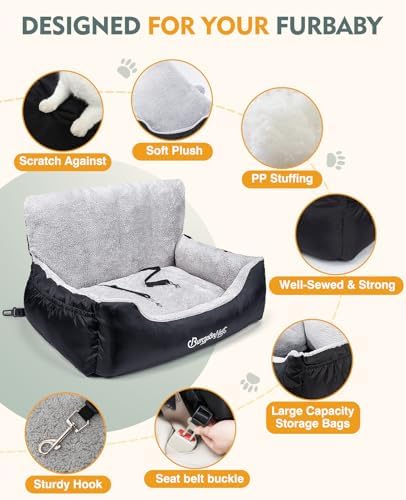 BurgeonNest Dog Car Seat for Small Dogs & Cats Under 55 lbs - Image 4