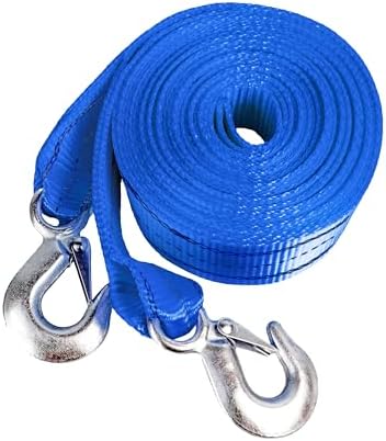 HFS Heavy-Duty Tow Strap with Hooks | 10, 000-Pound Capacity | Woven Polyester by HFS