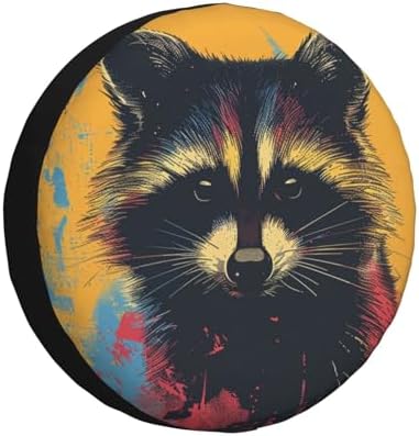 Funny Raccoon Spare Tire Cover Raccoon Wheel Protector - Image 2
