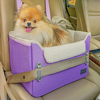 PETSFIT Small Dog Car Seat – Patented Safety Buckles – Safety Tether – Foldable by Petsfit