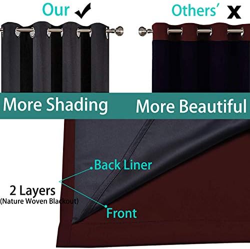 Yakamok Burgundy Red Blackout Curtains 96 Inches Long - Image 5